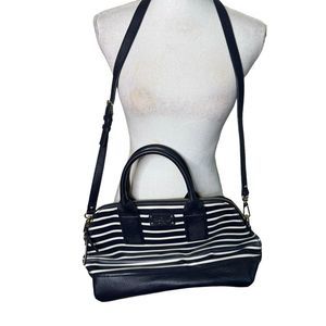 Kate Spade Southport Ave Aleesa Blue Pebbled Leather Satchel Bag Purse Tote a15